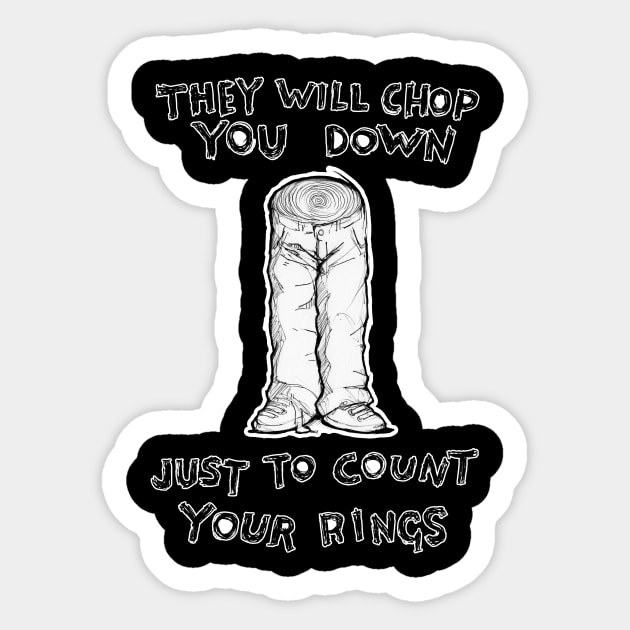 Rings - Aesop Rock - Illustrated Lyrics Sticker by bangart